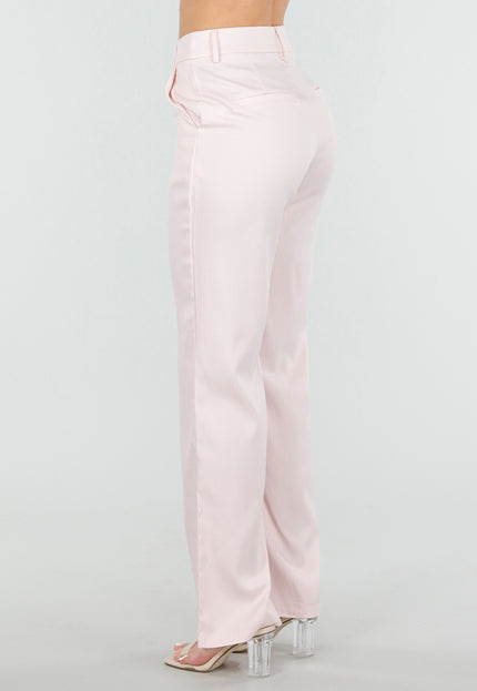 SALE30 Lichtroze Wide Leg Pantalon