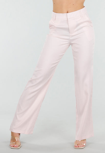 SALE30 Lichtroze Wide Leg Pantalon