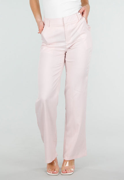 SALE30 Lichtroze Wide Leg Pantalon