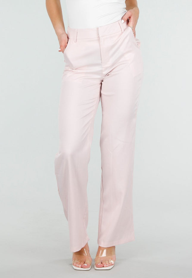 SALE30 Lichtroze Wide Leg Pantalon