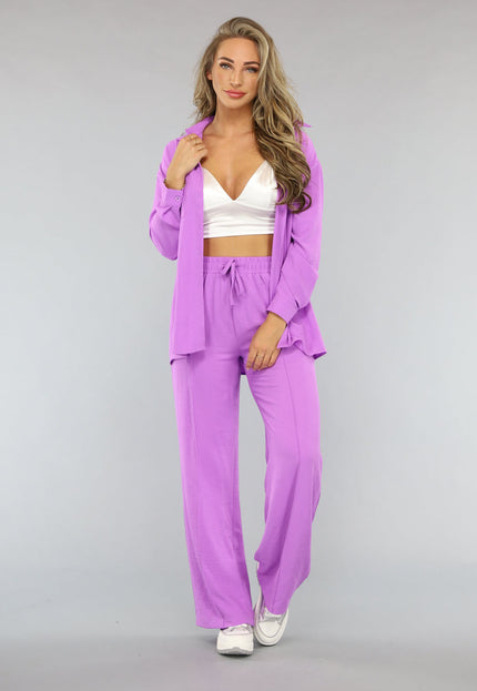 SALE30 Lila Co Ord Set met Pantalon