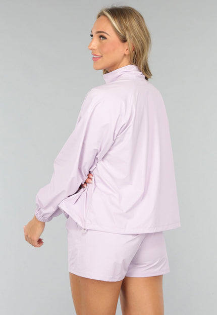 SALE30 Lila Short Set met Windjack