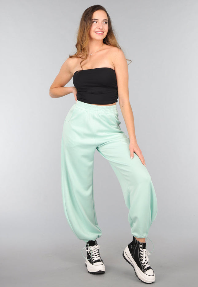 SALE30 Mintgroene Joggingbroek met Zakken