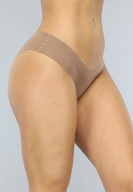 SALE30 Naadloze Taupe Onderbroek