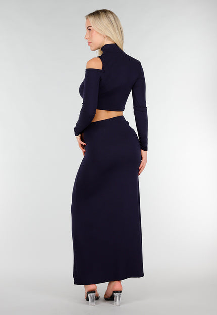 SALE30 Navy Cut Out Two Piece Set