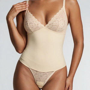 SALE30 Nude Sculpting Bodysuit met Kanten Details