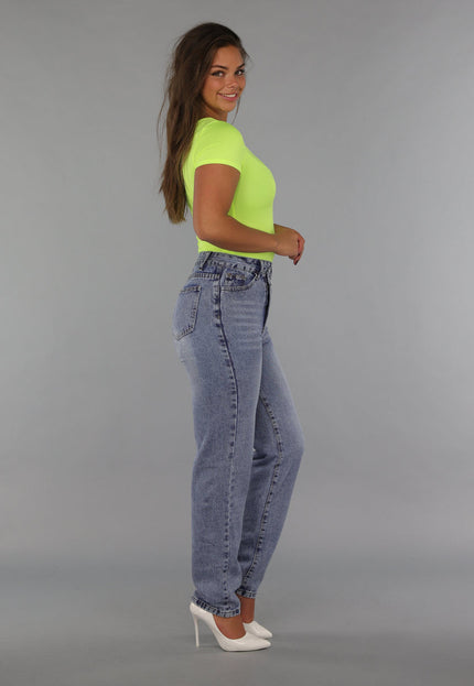 SALE30 One Shoulder Neon Gele Bodysuit