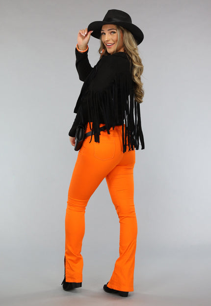 SALE30 Oranje Jeans met Split