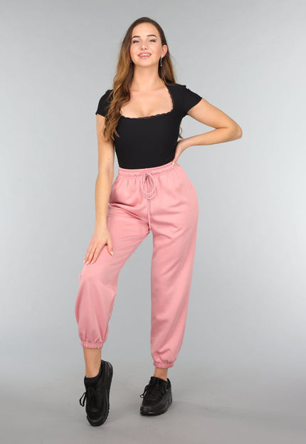 SALE30 Oudroze Zachte Joggingbroek