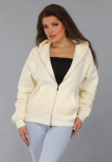 SALE30 Oversized Ecru Vest met Steekzakken