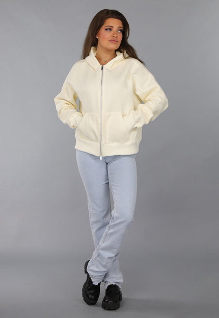 SALE30 Oversized Ecru Vest met Steekzakken