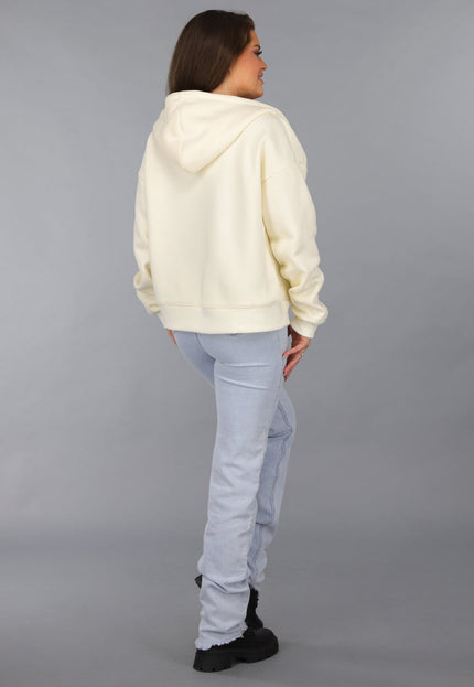 SALE30 Oversized Ecru Vest met Steekzakken