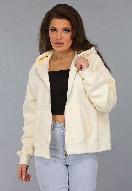 SALE30 Oversized Ecru Vest met Steekzakken