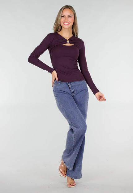 SALE30 Paarse Cut Out Top