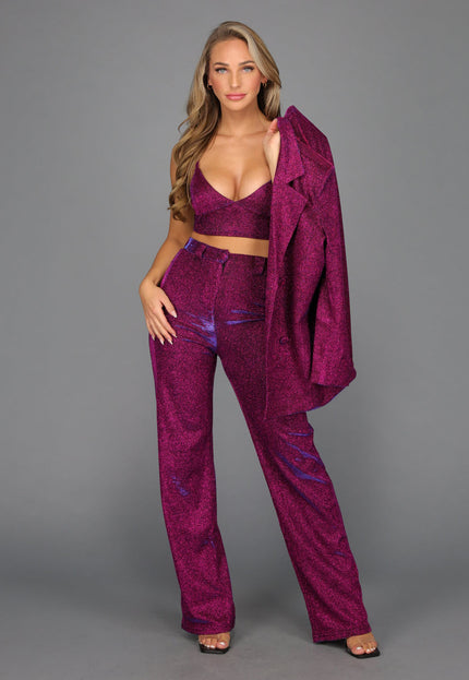 SALE30 Paarse Glamour Top met Triangel Model