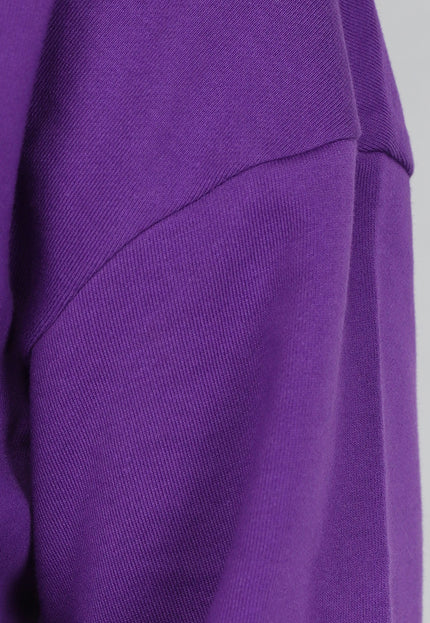 SALE30 Paarse Sweater met Schuine Afwerking