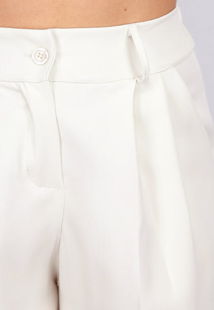 SALE30 Pantalon Gilet Suit met Statement Knopen in Beige