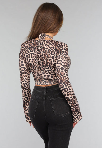 SALE30 Panterprint Korset Topje met Beugels