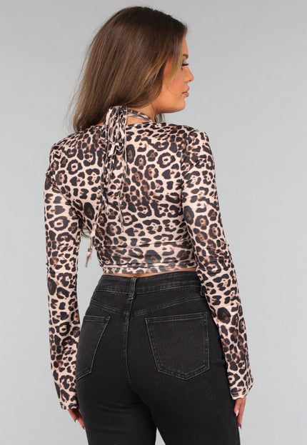 SALE30 Panterprint Korset Topje met Beugels