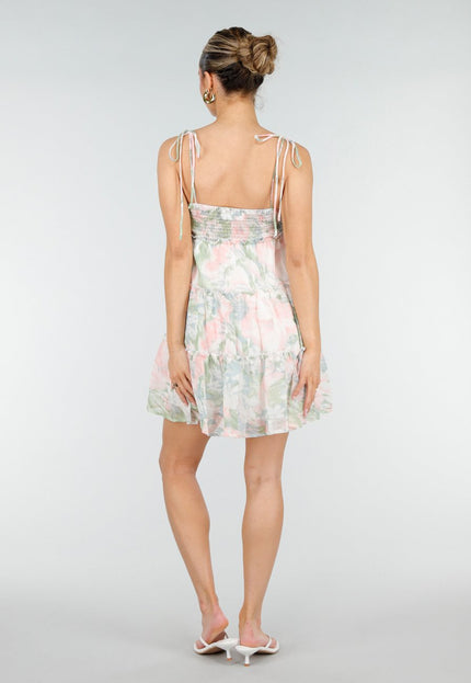 SALE30 Pastel Bloemenprint Mini Jurkje