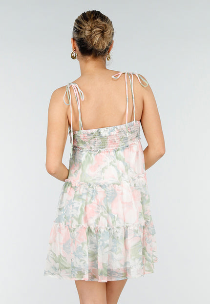 SALE30 Pastel Bloemenprint Mini Jurkje