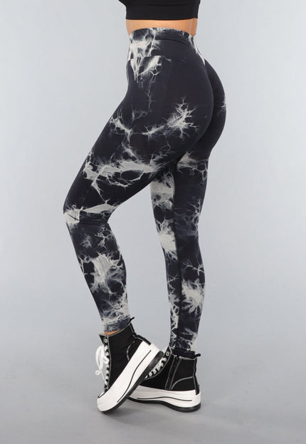 SALE30 Print Stretch Overslag Legging met Tie Dye
