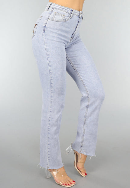 SALE30 Rechte Jeans met Panterprint Sterren