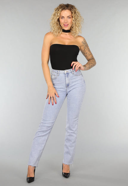 SALE30 Rechte Jeans met Panterprint Sterren