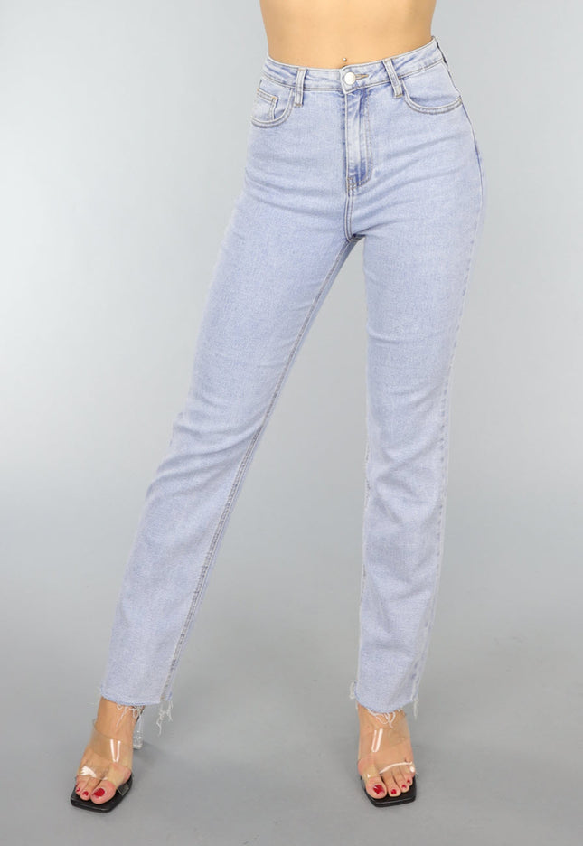 SALE30 Rechte Jeans met Panterprint Sterren