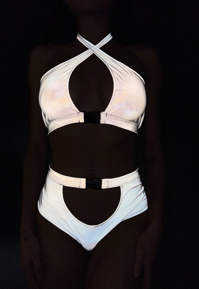 SALE30 Reflecterende Two Piece met Cut Outs