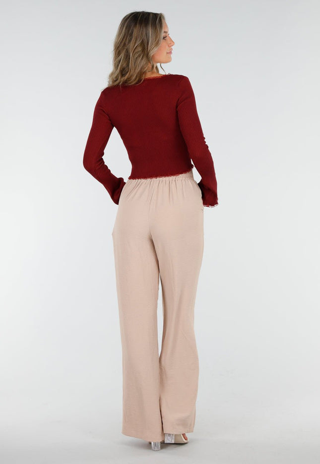 SALE30 Rib Top met Teddybeertjes Rood