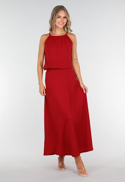 SALE30 Rode Maxi Set met Haltertop