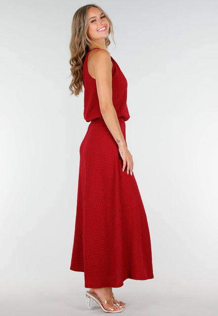 SALE30 Rode Maxi Set met Haltertop