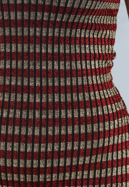 SALE30 Rode Strapless Glitter Bodycon Jurk