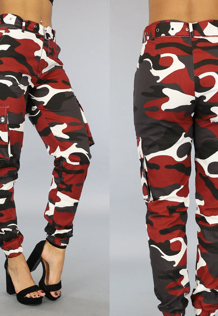 SALE30 Roestbruine Camouflage Cargo Jeans