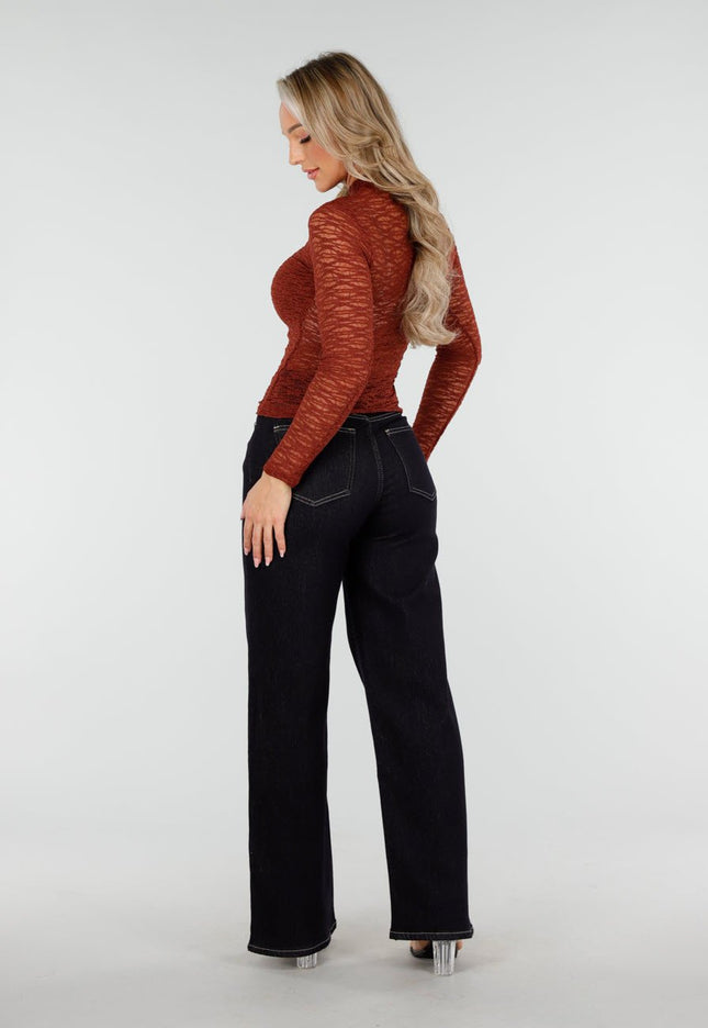 SALE30 Roestbruine Kant Top