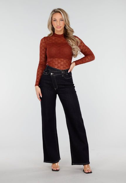 SALE30 Roestbruine Kant Top