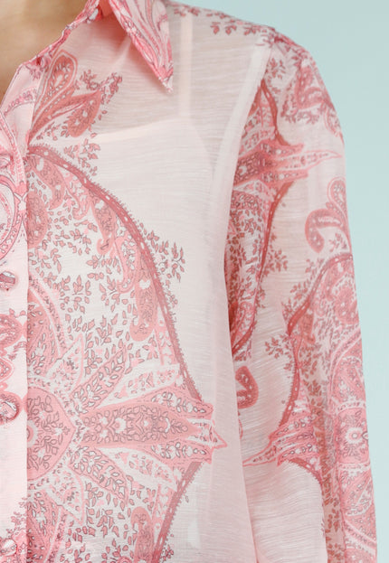 SALE30 Roze Blouse met Paisley Print
