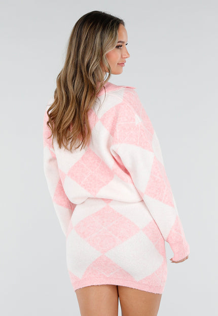 SALE30 Roze Gebreide Two Piece Set