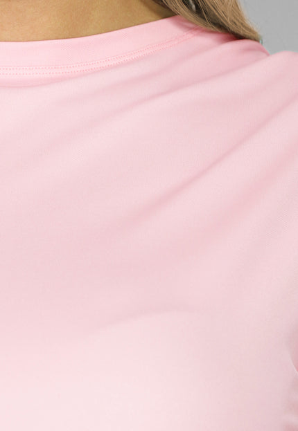 SALE30 Roze Sportieve Top met Korte Mouwen