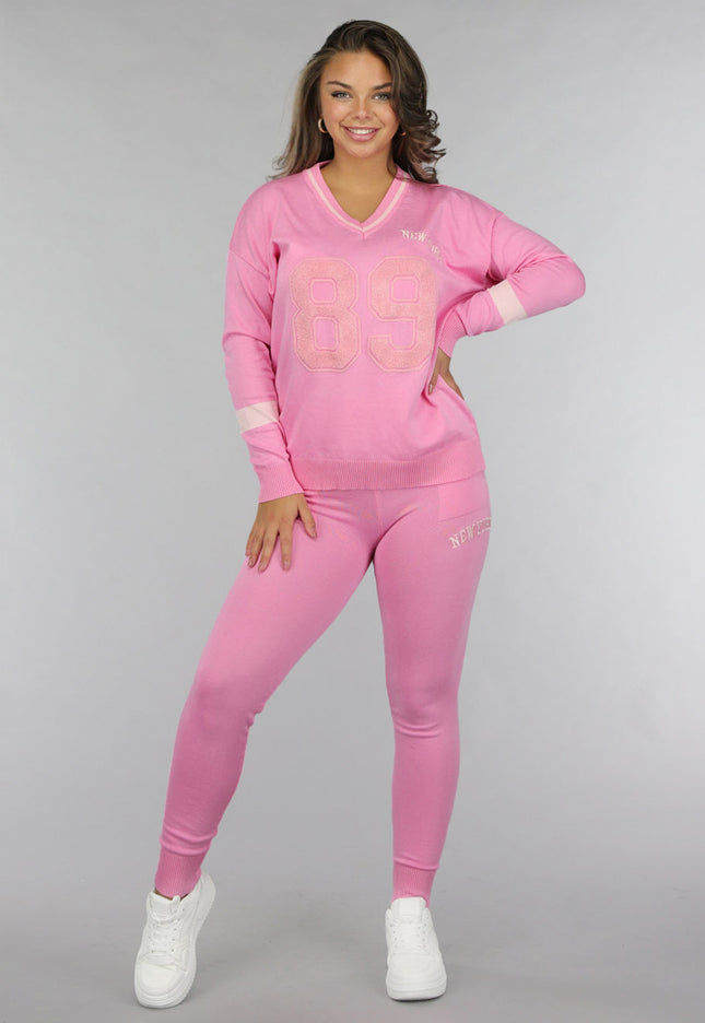 SALE30 Roze Two Piece met Teddy Cijfers