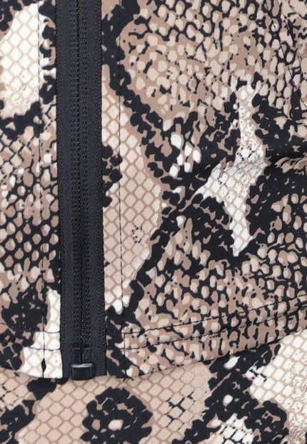 SALE30 Snake Print Stretch Set met Vestje en Flared Broek