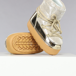 SALE30 Sparkle Sneeuwlaarzen in Goud met Metallic Detail