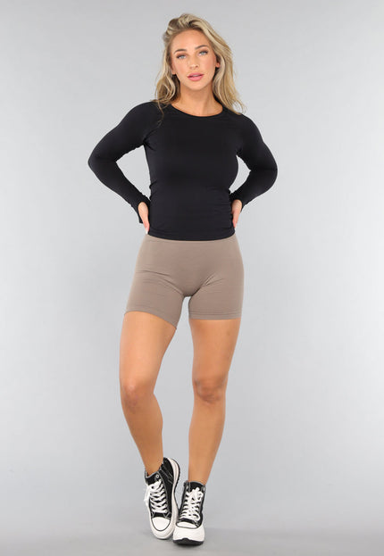 SALE30 Sportieve Longsleeve Top van Elastische Stof