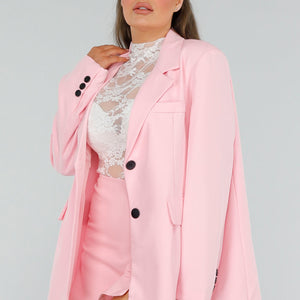 SALE30 Stijlvolle Lichtroze Blazer