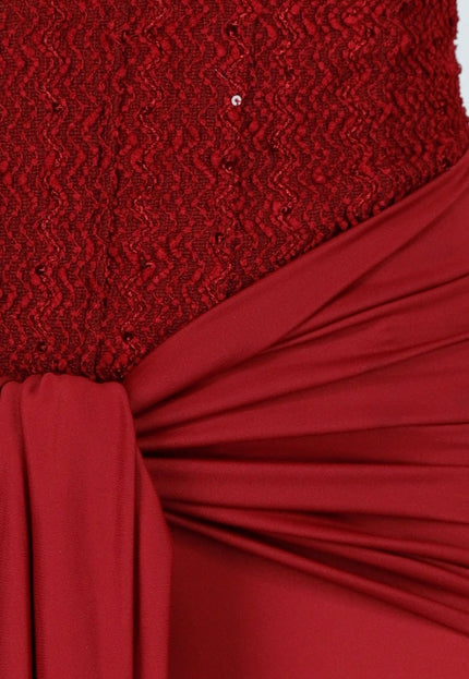 SALE30 Strapless Korset Jurk in Bordeaux
