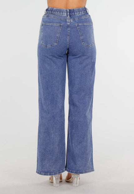 SALE30 Stretch Jeans met Strikkoord Blauw
