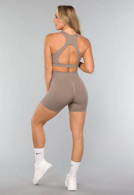 SALE30 Taupe Fitness Set met Uitneembare Pads