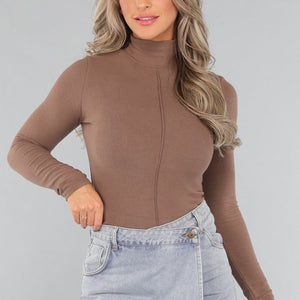 SALE30 Taupe Truitje met Kleine Col