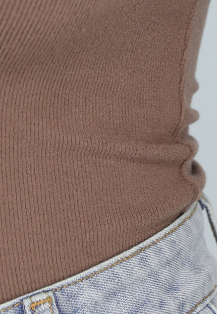 SALE30 Taupe Truitje met Kleine Col